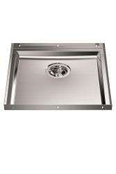 Plaque de fond en inox Foster Phantom Base pour évier encastré 40x40cm dans un plan de travail en céramique, pierre naturelle et surface solide, épaisseur 20mm 1208970718.