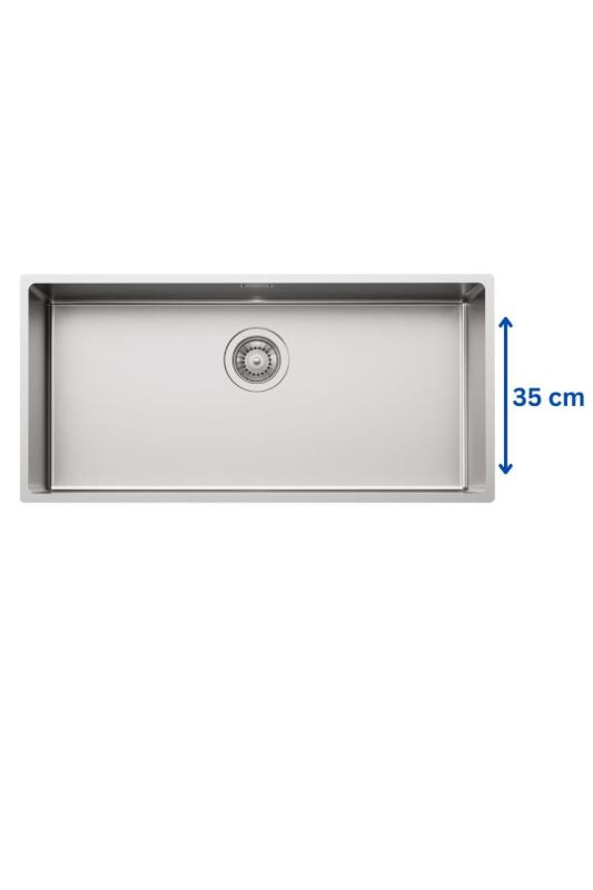 Foster L35 Spécial 35 cm long Évier en inox 75 x 35 cm Sous-plan 1208970724