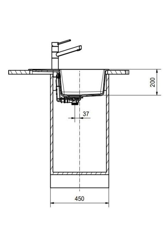 Franke Maris MRG 611-62 Fragranite Mat Noir Évier 62 x 50 cm Montage avec Égouttoir 114.0628.964
