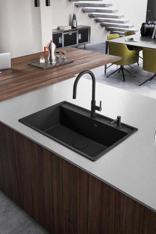 Franke Maris Slim J Robinet de cuisine Noir avec Bec Extractible 115.0728.389