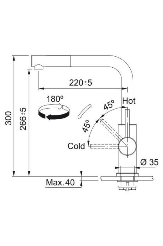 Franke Smart Glenda Robinet de cuisine en inox avec bec extractible 115.0706.986