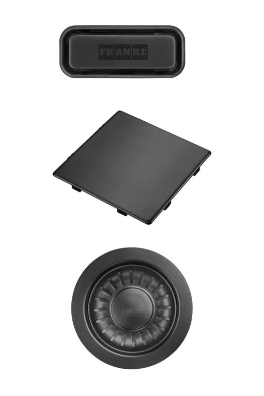 Ensemble de couleur Franke Kubus 2.0 Ensemble d'évacuation Gun Metal 1208970828