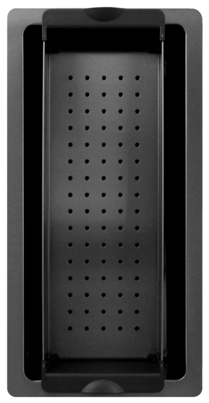 Pure.Sink Exclusivo Gun métal petit évier 18x40 cm rayon de 10mm sous-montage, montage à fleur et montage en surface PEX1840-61