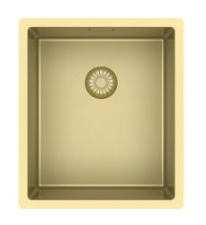 Pure.Sink Exclusivo Évier d'or 34x40 cm rayon de 10mm sous-évier, montage à fleur et montage en surface PEX3440-60