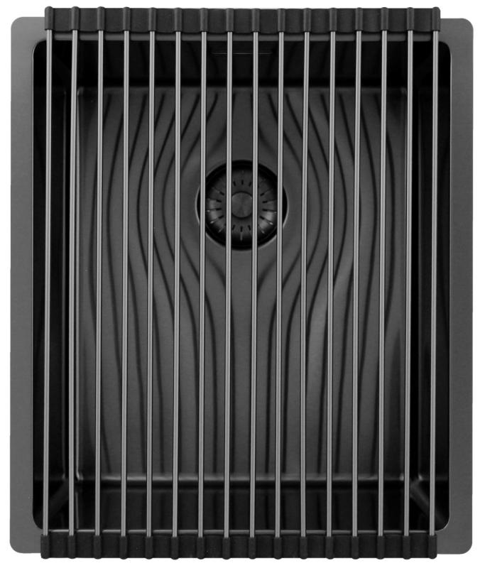 Pure.Sink Exclusivo Gun métal évier 34x40 cm 10mm rayon sous-montage, montage à fleur et montage en surface PEX3440-61