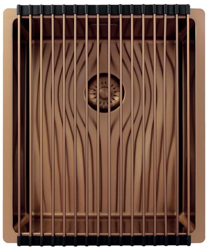 Pure.Sink Exclusivo Évier en cuivre 34x40 cm rayon 10mm sous-montage, montage à fleur et montage en surface PEX3440-62