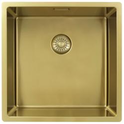 Pure.Sink Exclusivo Évier doré 40x40 cm rayon de 10mm sous plan, à fleur et en saillie PEX4040-60