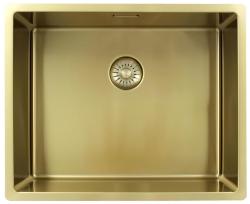 Pure.Sink Exclusivo Évier doré 50x40 cm rayon de 10mm sous plan, à fleur et en saillie PEX5040-60