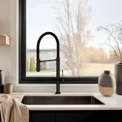 Pure.Sink Exclusivo évier en métal de couleur canon de fusil 50x40 cm avec un rayon de 10mm, sous-meuble, à fleur et surélévation PEX5040-61
