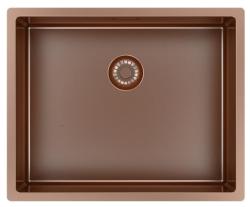 Pure.Sink Exclusivo Évier en cuivre 50x40 cm rayon 10mm sous-plan, à fleur et sur plan PEX5040-62