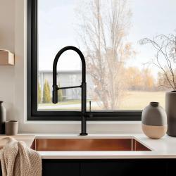 Pure.Sink Exclusivo Évier en cuivre 50x40 cm rayon 10mm sous-plan, à fleur et sur plan PEX5040-62