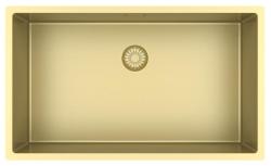 Pure.Sink Exclusivo grand évier doré 70x40 cm rayon de 10 mm sous-montage, à fleur et montage en surface PEX7040-60