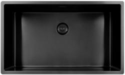 Pure.Sink Exclusivo grand évier en métal Gun 70x40 cm rayon de 10mm sous-comptoir, encastré et surélevé PEX7040-61