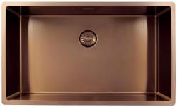 Pure.Sink Exclusivo grand évier en cuivre 70x40 cm rayon de 10mm sous-plan, à fleur et à poser PEX7040-62