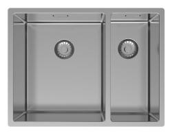 Pure.Sink Exclusivo RVS 1,5 évier une fois et demie 34+18 cm rayon de 10mm PEX341840-02