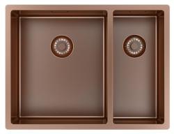 Pure.Sink Exclusivo Cuivre 1,5 évier à une et demie 34+18 cm rayon 10mm PEX341840-62