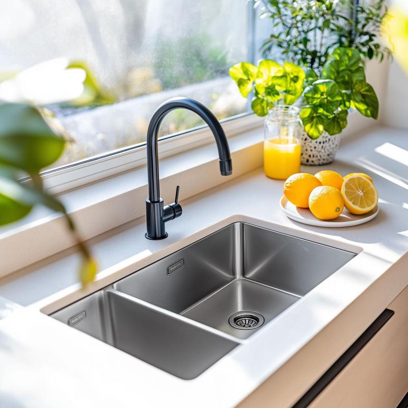 Pure.Sink Exclusivo RVS 1,5 évier une fois et demi 18+34 cm rayon de 10mm PEX183440-02