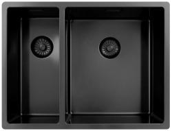 Pure.Sink Exclusivo Gun Metal 1,5 évier et demi 18+34 cm rayon de 10mm PEX183440-61