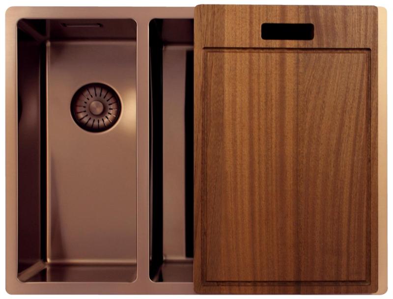 Pure.Sink Exclusivo Cuivre 1,5 bac et demi 18+34cm rayon de 10mm PEX183440-62