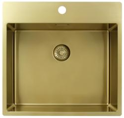 Pure.Sink Exclusivo Évier en or 54x52 cm Tapwing avec trou de robinet rayon 10mm PEX5040T-60