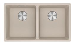 Franke Maris MRG 220-35-35 Fragranite Crème de café double évier à encastrer 135.0725.668