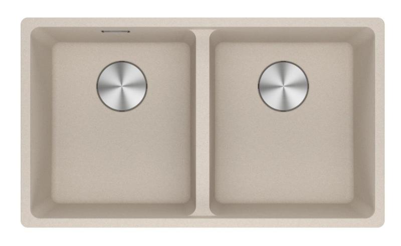 Franke Maris MRG 120-35-35 Fragranite Crème de café double évier sous plan 125.0725.661