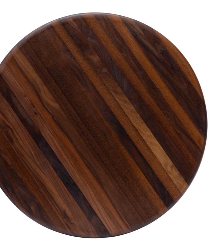 Woodsea Boucher Rond - Planche à Découper en Bois de Noyer Rond Ø50 cm 1208971533