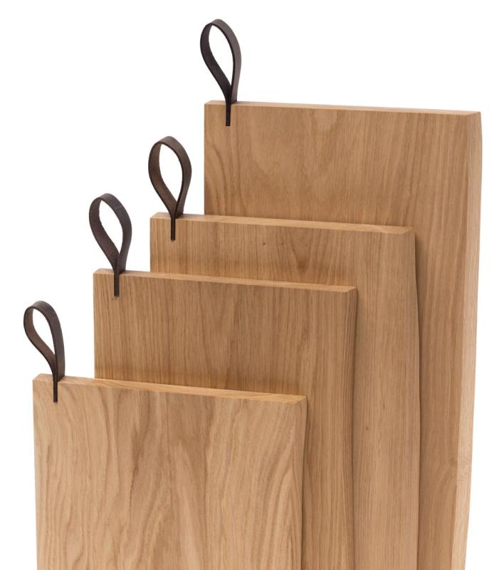 Woodsea Chop-Chop Oak M - Planche à découper en chêne 35x24cm avec poignée en cuir 1208971540