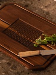 Château Woodsea Steak - Planche à découper et à servir en bois de noyer 45x30 cm 1208971569