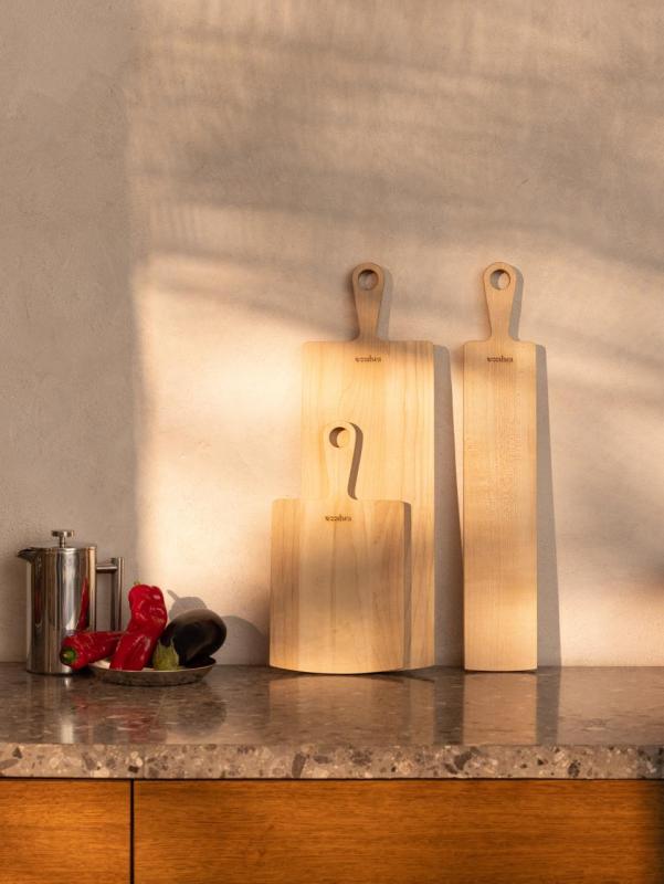 Woodsea Pin Naturel L - Planche à découper en bois d'érable 20x82 cm 1208971574