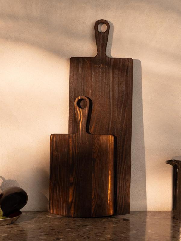 Woodsea Pine Burned - Planche de service en pin 11x62 cm 1208971579