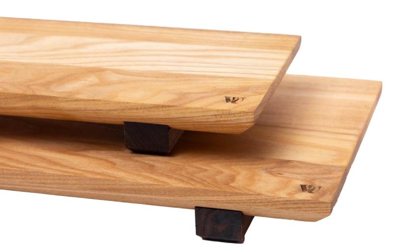 Woodsea Sushi S- Planche à sushi en bois d'érable avec petits pieds en noyer 30x12 cm 1208971584