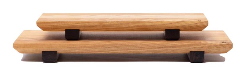 Woodsea Sushi M - Planche à sushi en bois d'érable avec pieds en bois de noyer 30x17 cm 1208971585