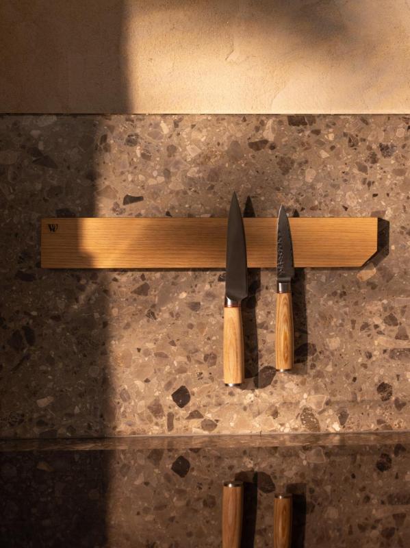 Woodsea Hold My Knife - Porte-Couteaux Mural en Chêne 40x6 cm 1208971598