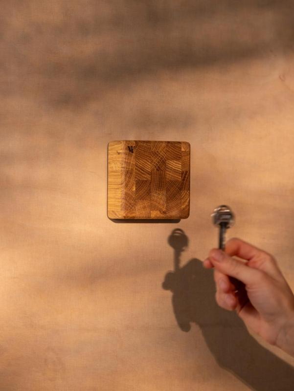 Woodsea End Grain Oak - Porte-clés en chêne 9x9 cm 1208971600