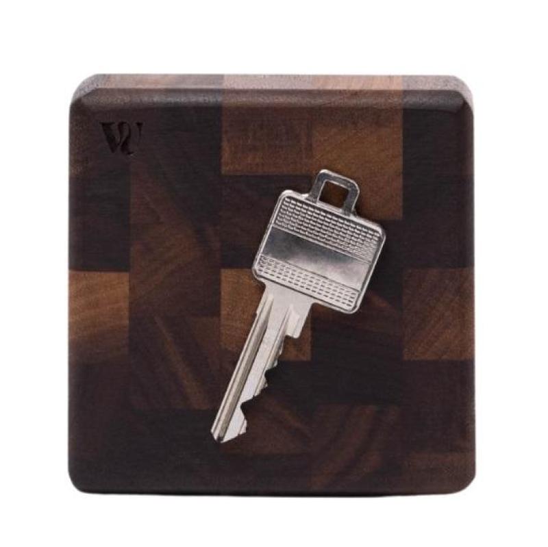 Woodsea Bout de Grain Noyer - Porte-clés en bois de noyer 9x9 cm 1208971601