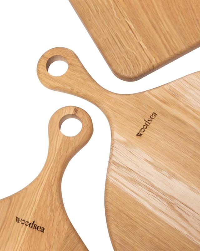 Woodsea Native M - Planche à pizza en chêne Rond Ø35x2 cm 1208971612