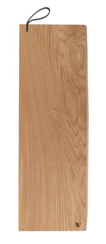 Woodsea Serving S - Planche à servir en chêne 55x17 cm avec poignée en cuir 1208971615