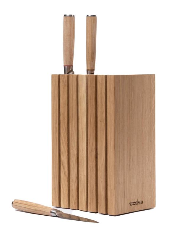 Woodsea Block Oak S - Bloc Porte-Couteaux en Chêne 13x8 cm 1208971617