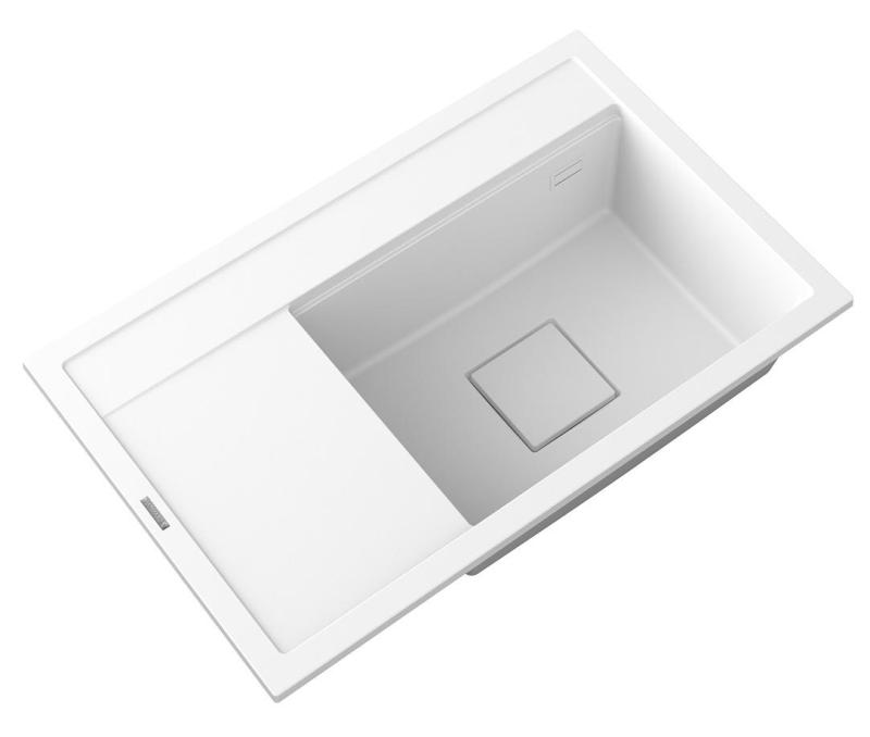 Graniteland Seta Évier en Granit Blanc à Poser 80x50 cm 1208971618