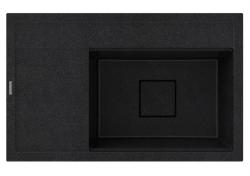 Graniteland Seta Granite noir ardoise Pierre dure Évier à poser 80x50 cm 1208971619