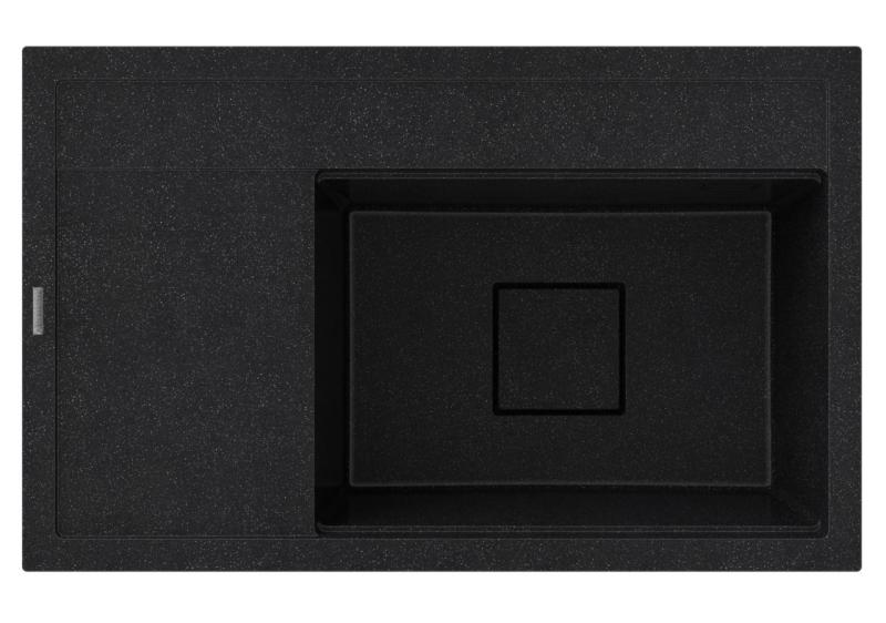 Graniteland Seta Granite noir ardoise Pierre dure Évier à poser 80x50 cm 1208971619