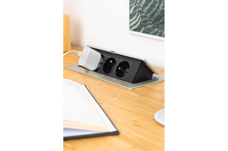 Prise de courant escamotable SOFT, câble d'alimentation 1,5 m