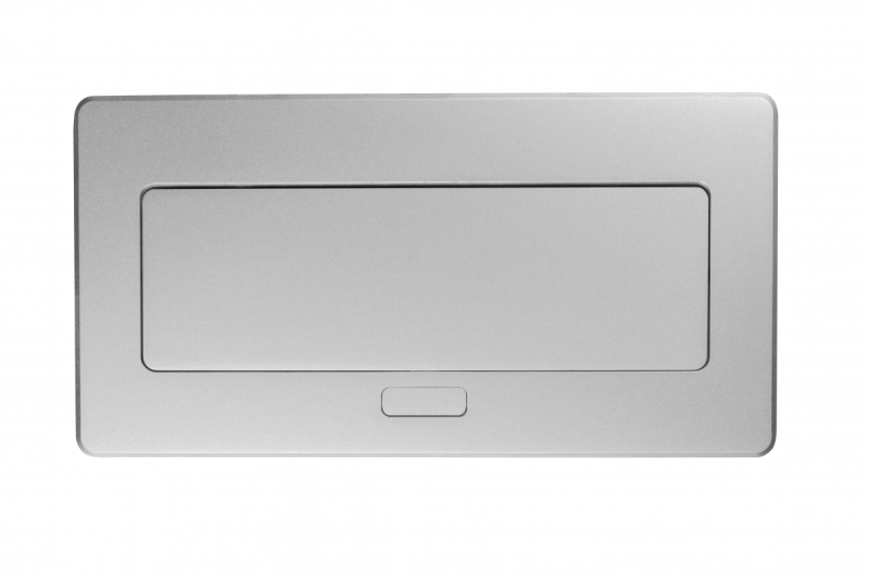 Prise de mobilier MULTISOFT, 2xSCHUKO, USB A+C, RJ45, câble 1,5 m, aluminium