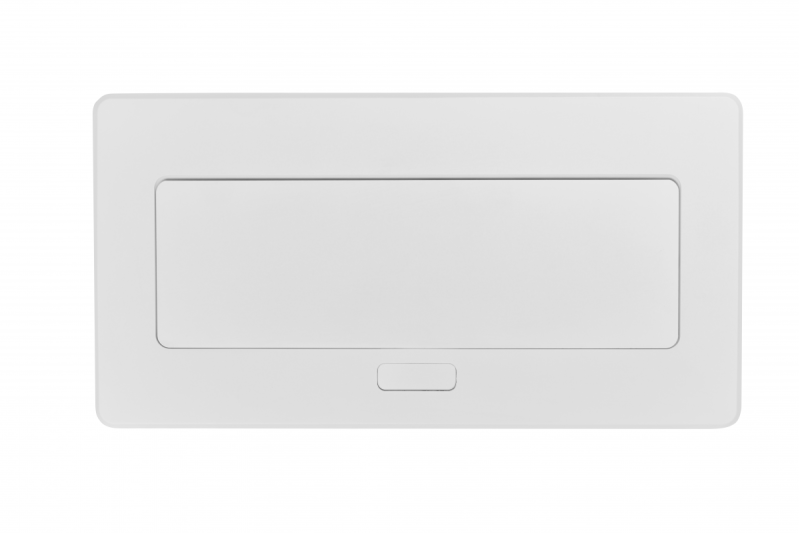 MULTISOFT Prise de meuble 2x Prise avec terre, USB A+C, RJ45, Câble d'alimentation avec fiche, Blanc