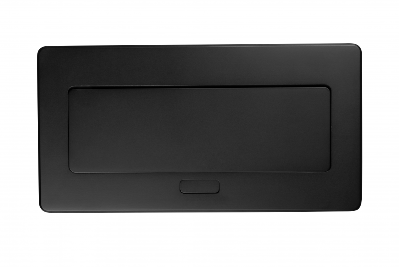 MULTISOFT Prise de Meuble 2x Prise avec Terre, USB A+C, RJ45, Câble d'Alimentation avec Prise, Noir