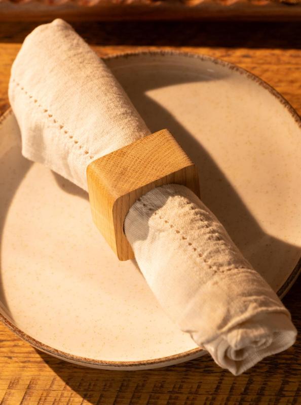 Woodsea Rond de Serviette Noyer - Rond de Serviette en Noyer 5x5 cm 2 pièces 1208971654