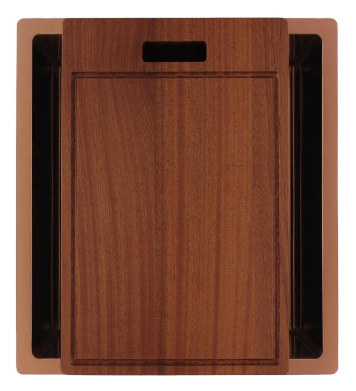 Pure.Sink Luxion Évier en cuivre 36 x 40 cm, encastrable, à encastrer à fleur ou en saillie PLX3640-62