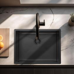 Pure.Sink Luxion Évier noir PVD 55 x 40 cm, encastrable sous plan, à fleur ou en applique PLX5540-63