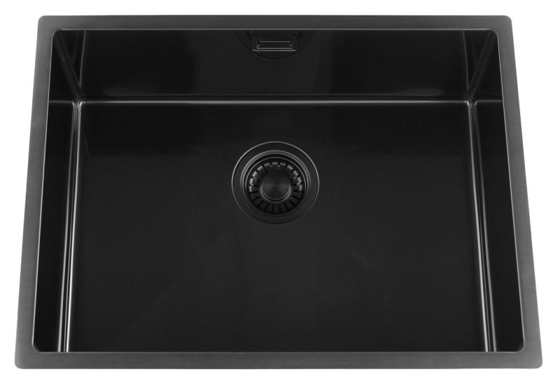 Pure.Sink Luxion Évier noir PVD 55 x 40 cm, encastrable sous plan, à encastrer à fleur ou en saillie PLX5540-63